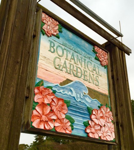 Mendocino Coast Botanical Gardens sign