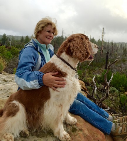 The author and Sherman, a Welsh Springer Spaniel, at the Bonny Doon Ecological Reserve. Photo by Tom Trower